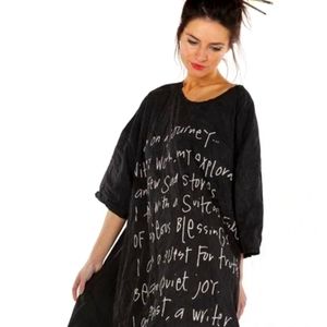 New with tags!! Magnolia pearl journey artist smock dress raw neck edges